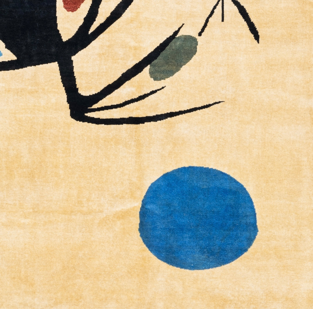 Fine French Mid Century Wool Rug Design after Miro 6'7" x 8’2"