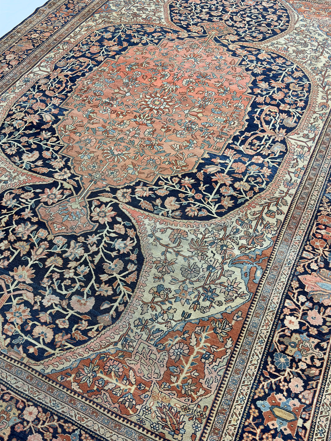 Antique Persian Farahan Sarouk Rug 9’4" x 12’1"