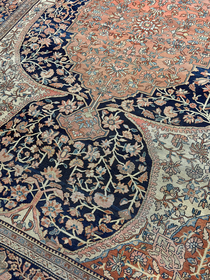 Antique Persian Farahan Sarouk Rug 9’4" x 12’1"