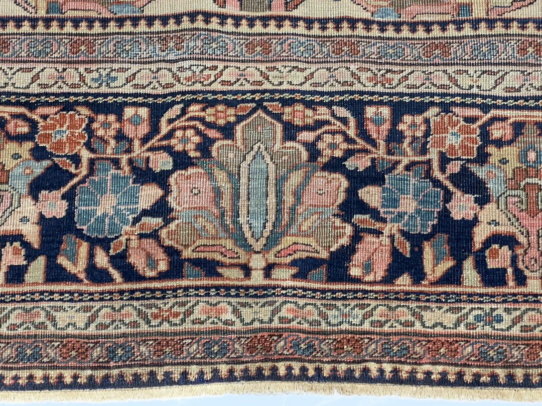 Antique Persian Farahan Sarouk Rug 9’4" x 12’1"