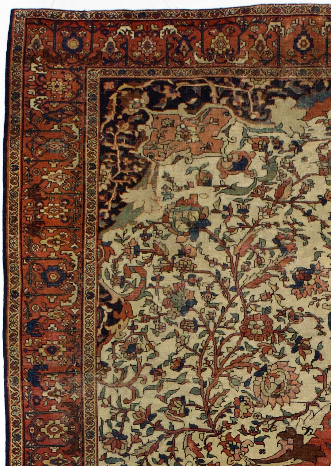 Antique Persian Farahan Sarouk Rug 7’3" x 10’5"