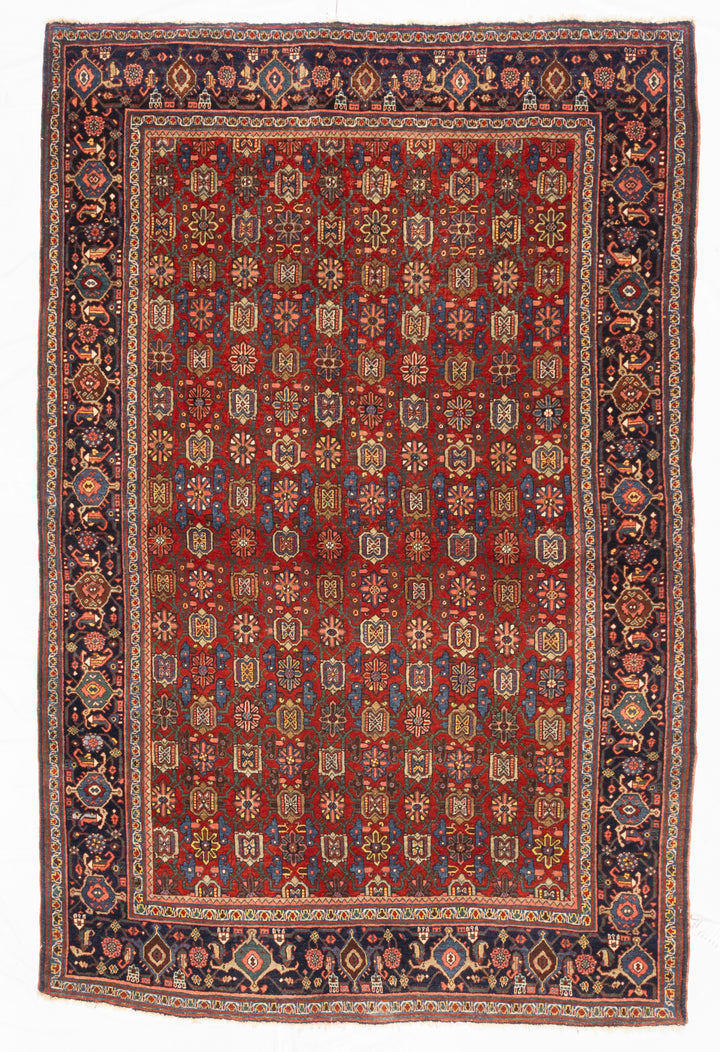 Antique Persian Halvai Bidjar Rug 4’10" x 7’3"