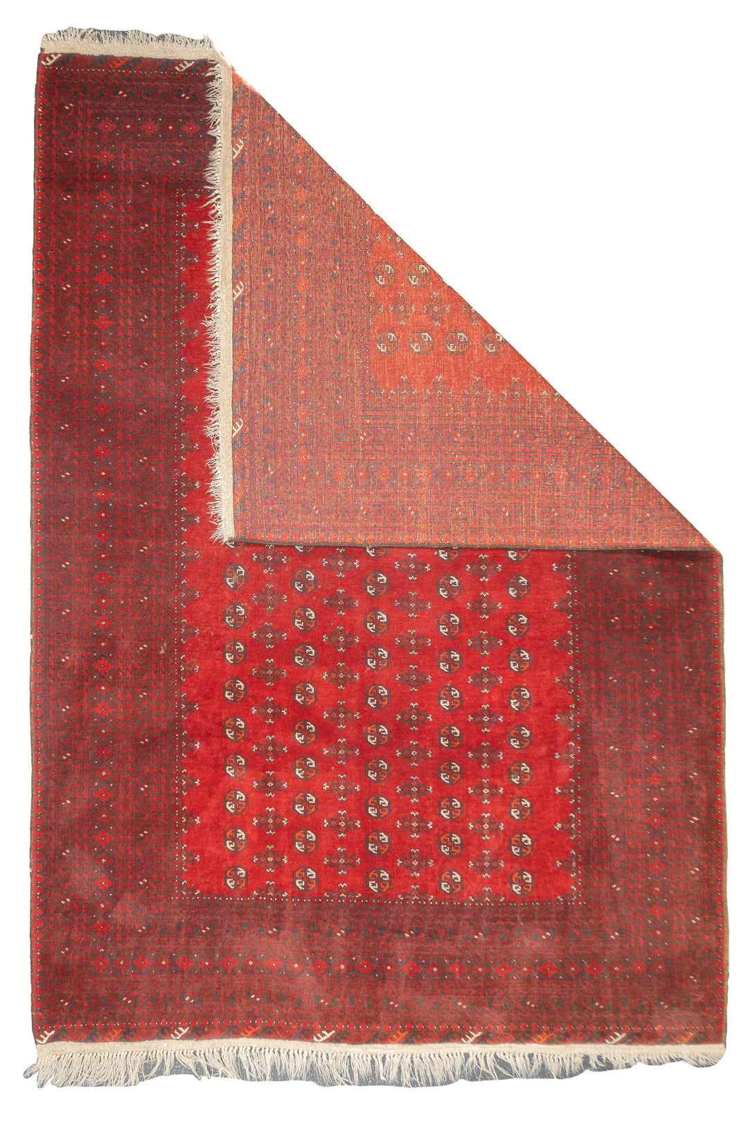 Fine Vintage Afghan Bokara Wool Rug 6'8'' x 9'6''