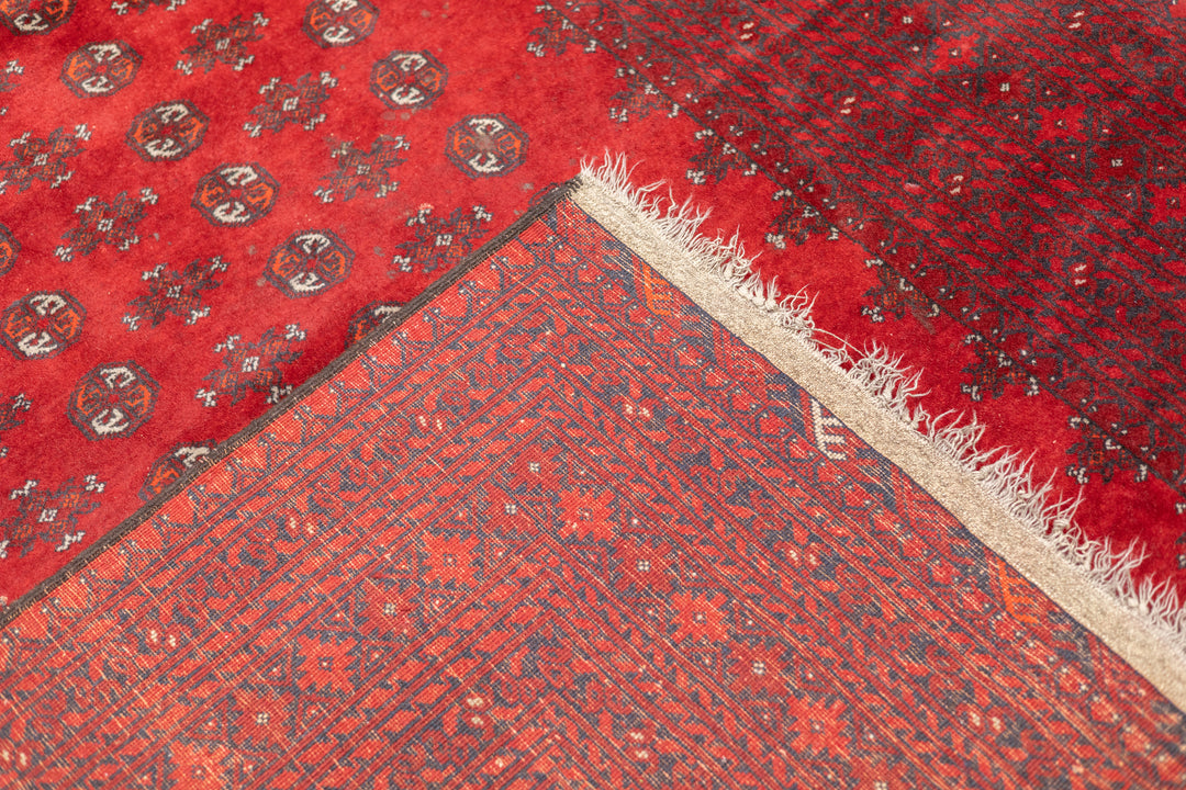 Fine Vintage Afghan Bokara Wool Rug 6'8'' x 9'6''