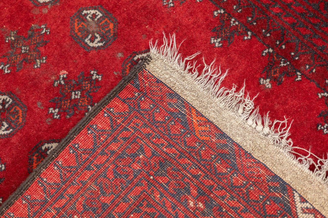 Fine Vintage Afghan Bokara Wool Rug 6'8'' x 9'6''
