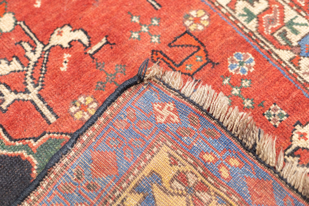 Fine Antique  Wool Foundation Lori Hallway Rug 4'7" x 11'4"
