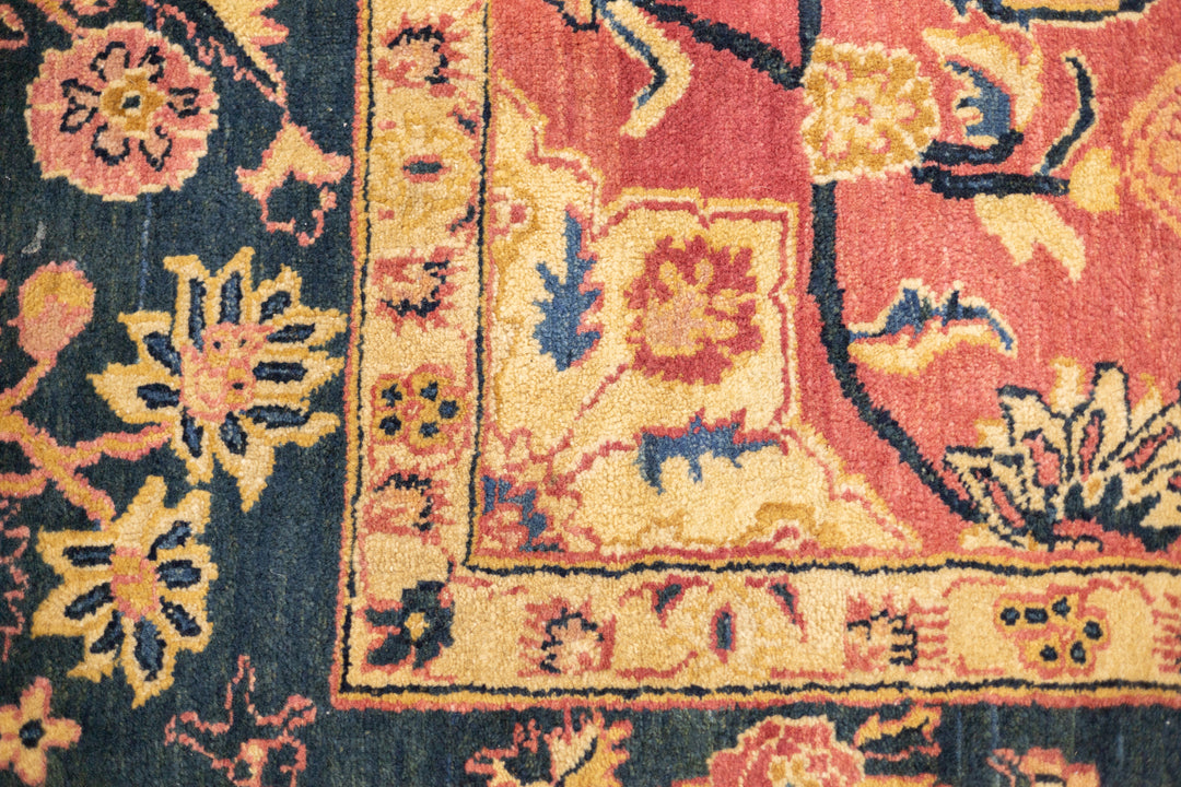 Antique Indian Agra Wool Rug 8'11" x 12'1"