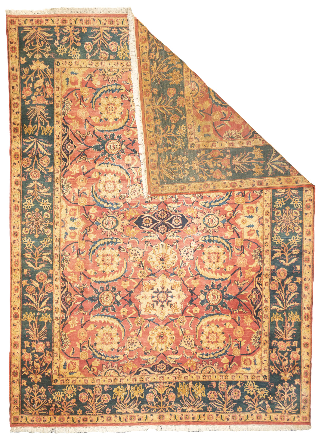 Antique Indian Agra Wool Rug 8'11" x 12'1"