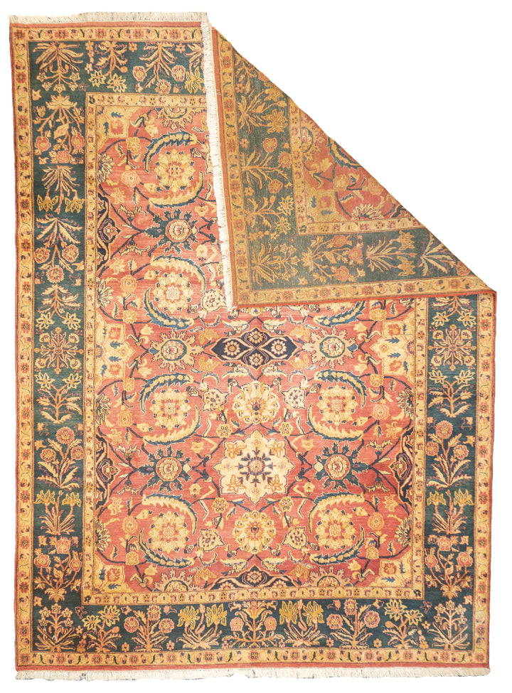 Antique Indian Agra Wool Rug 8'11" x 12'1"