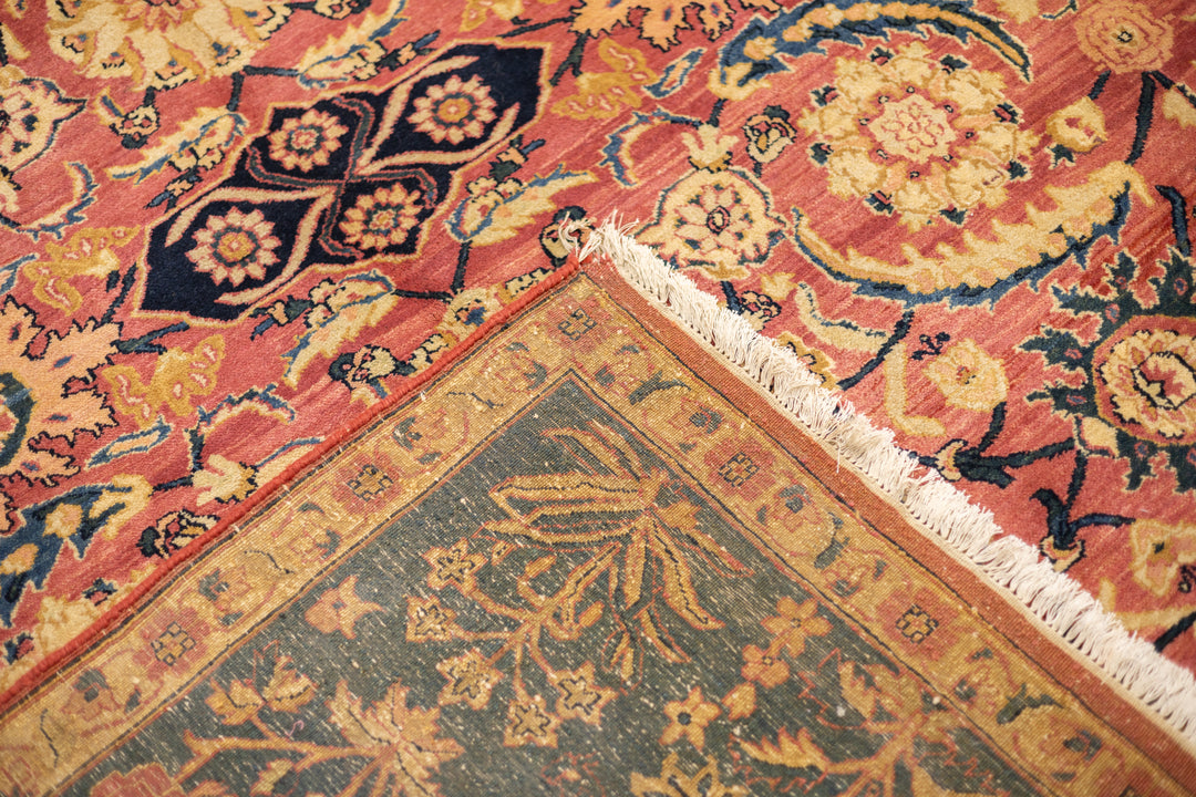 Antique Indian Agra Wool Rug 8'11" x 12'1"