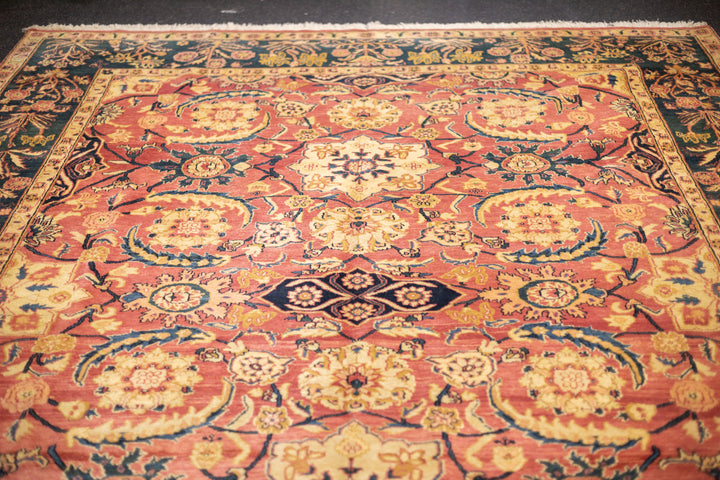 Antique Indian Agra Wool Rug 8'11" x 12'1"