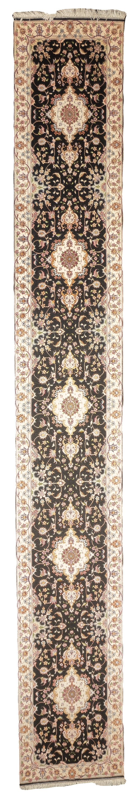 Extremely Fine Persian Tabriz Wool & Silk Long Rug 2'6'' x 17'1''