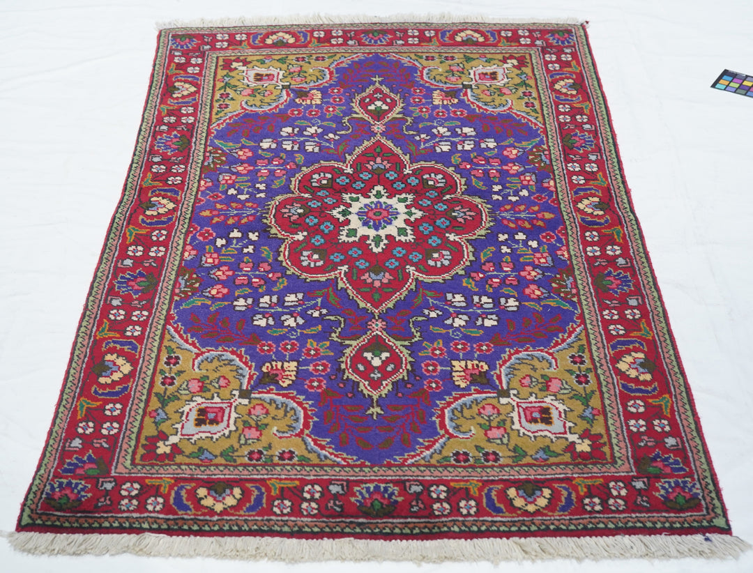 Vintage Persian Tabriz Rug 3'2'' x 5'3''