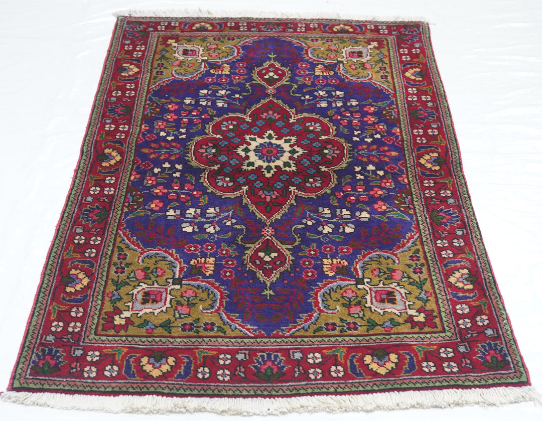 Vintage Persian Tabriz Rug 3'2'' x 5'3''