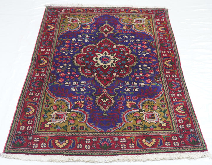 Vintage Persian Tabriz Rug 3'2'' x 5'3''