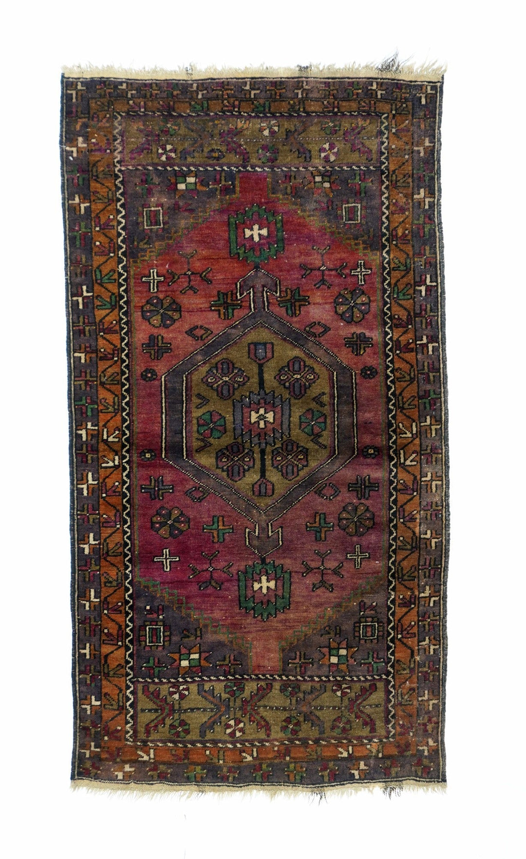 Vintage Turkish Tribal Rug 3' x 5'7''