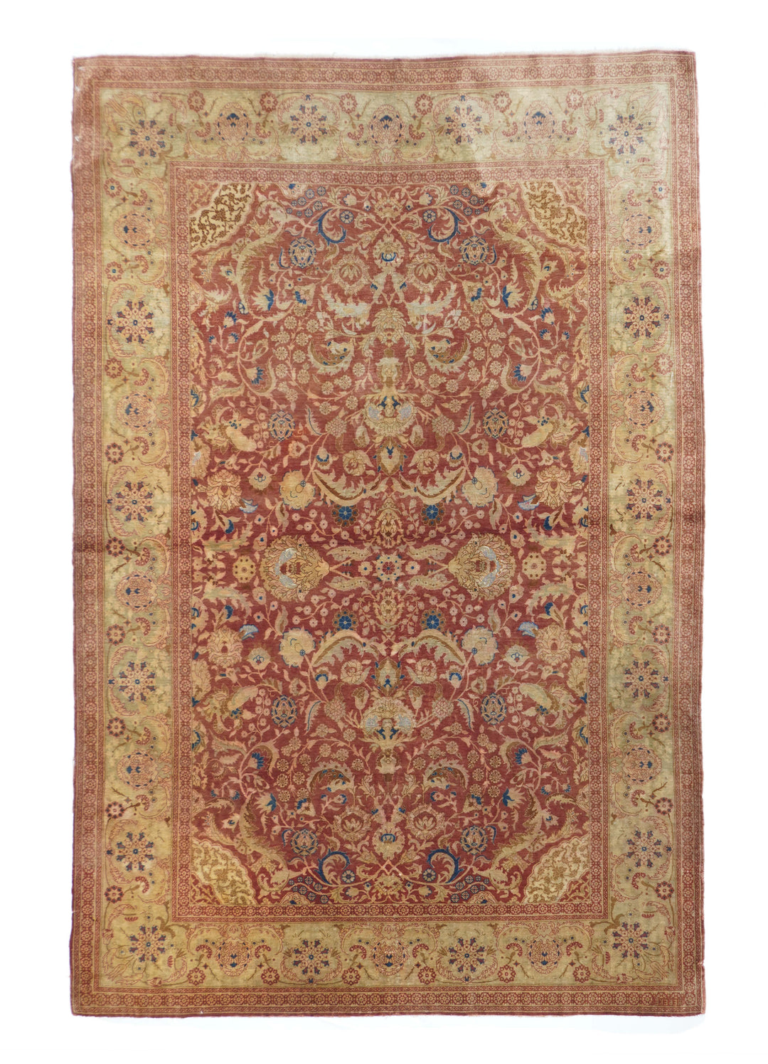 Vintage Turkish Silk Hereke Area Rug (Signed)