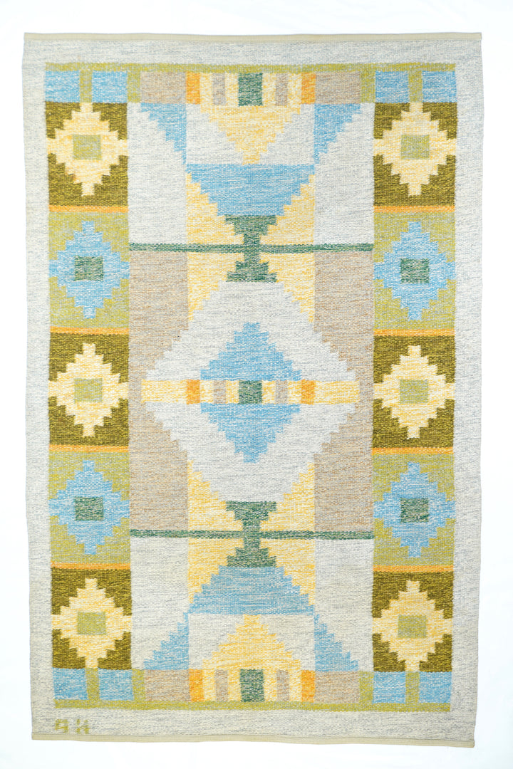 Vintage Swedish Kilim 4'3'' x 6'7''