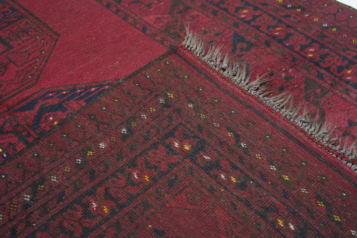 Antique Afghan Rug 5'0" x 8'2''