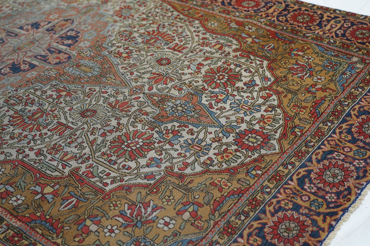 Antique Mohtasham Kashan Rug 4'0'' x 6'2''