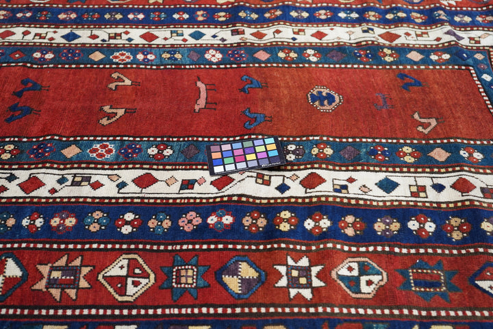 Antique  Caucasian Kazak Rug 4'11'' x 7'0''