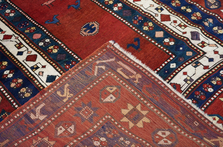 Antique  Caucasian Kazak Rug 4'11'' x 7'0''