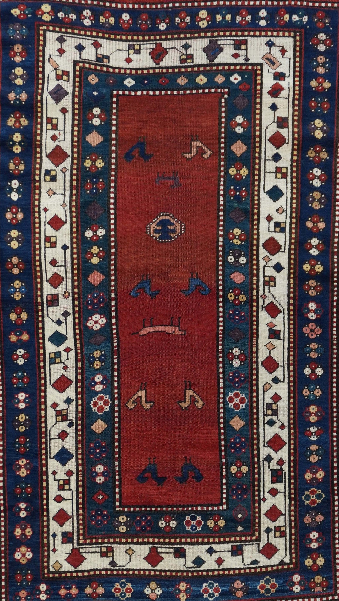 Antique  Caucasian Kazak Rug 4'11'' x 7'0''
