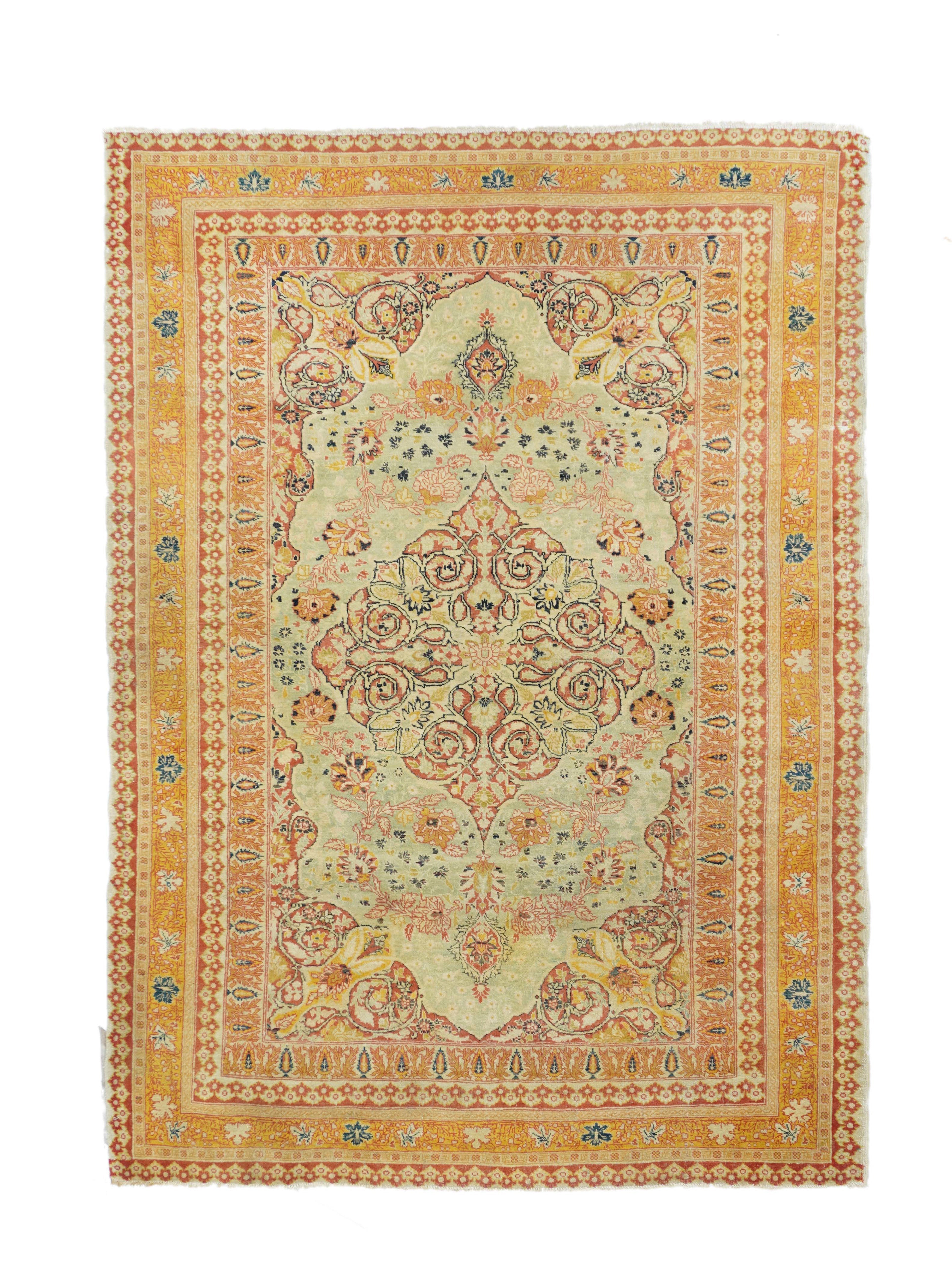 Antique Tabriz Haji Jalili Rug 4'4'' x 6'4'' – Victor Gallery