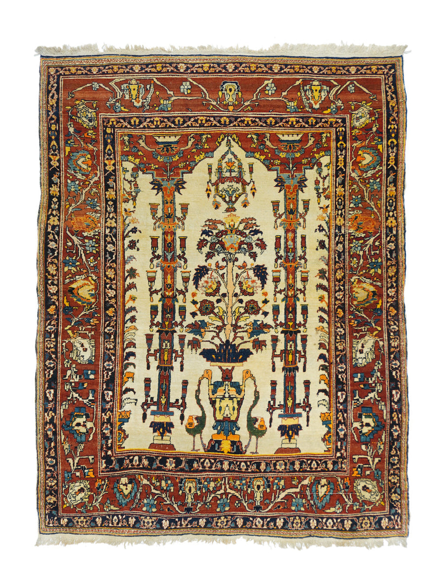 Antique Tabriz Rug 4'5'' x 5'11''