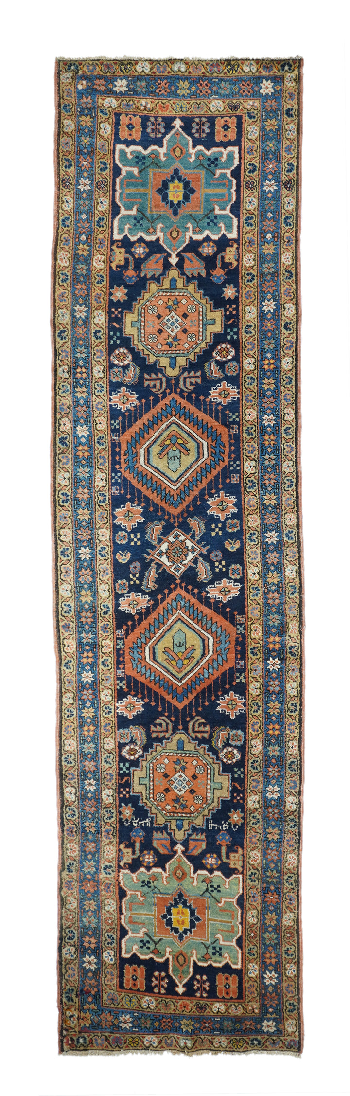Antique Persian Heriz Long Rug 3'4'' x 14'5''