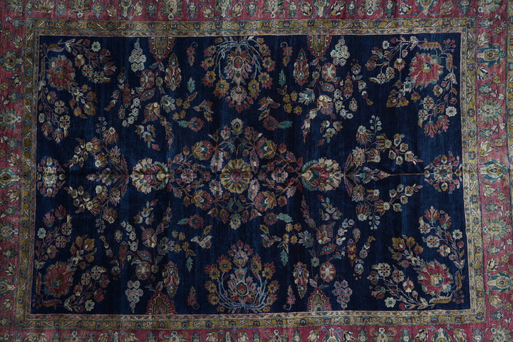 Antique Sarouk Mohajeran Rug 8'9'' x 11'9''