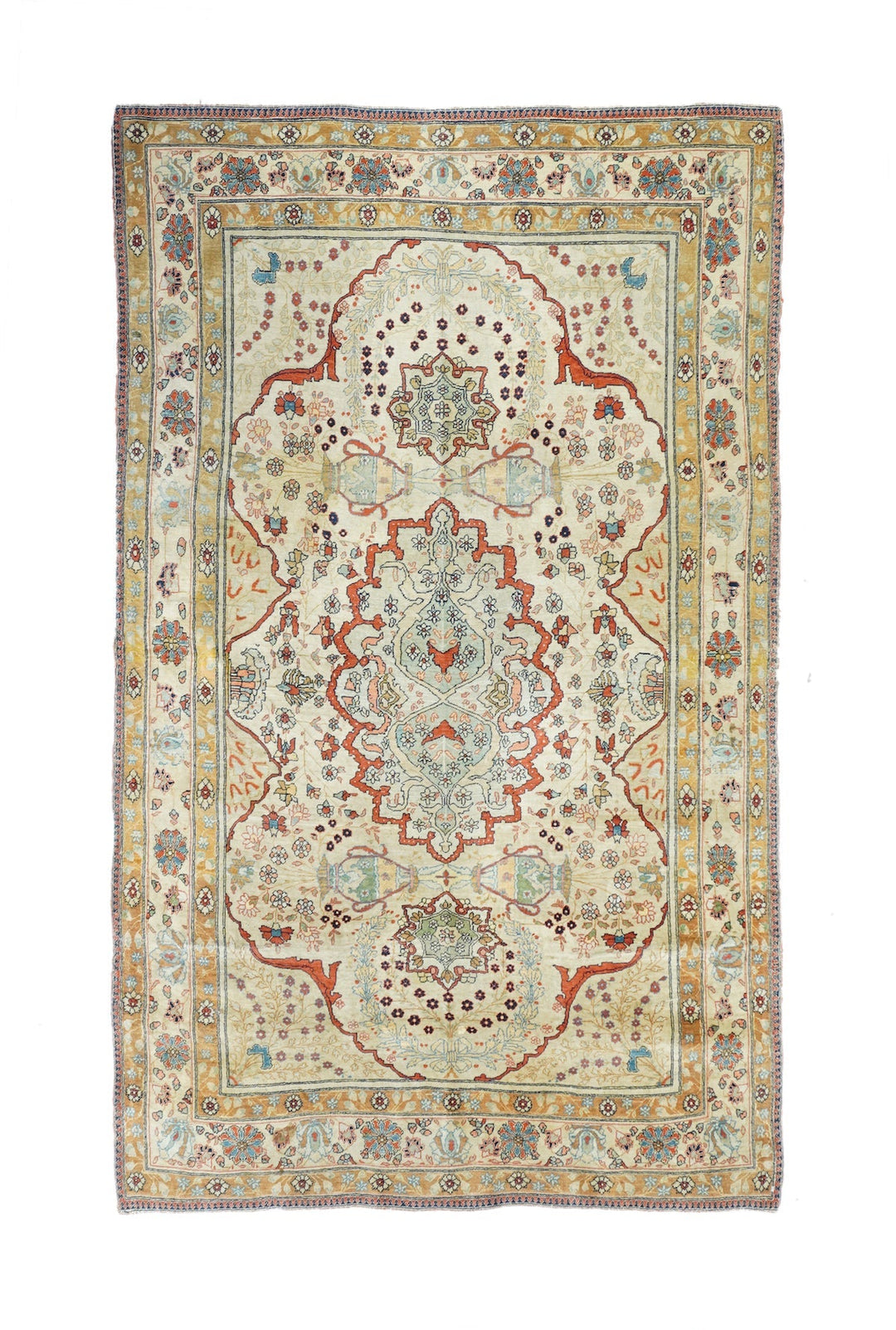 Antique Kashan Rug 4'3'' x 7'2''