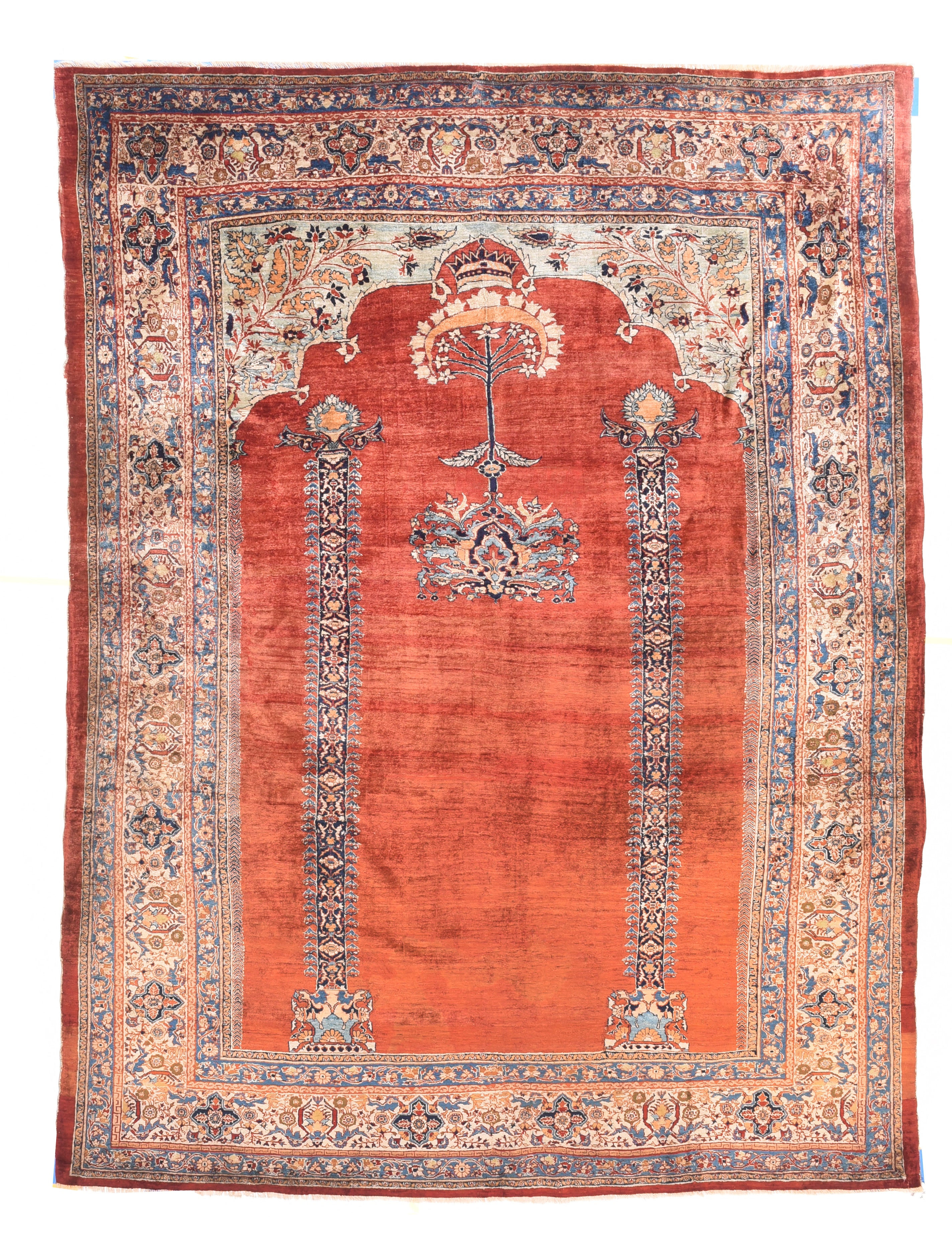 Antique Silk Heriz Rug 5'3'' x 7'0'' – Victor Gallery