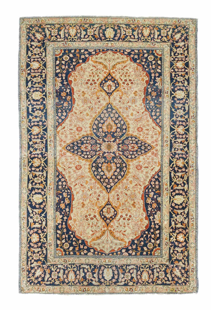 Antique Kashan Rug 4'2'' x 6'8'