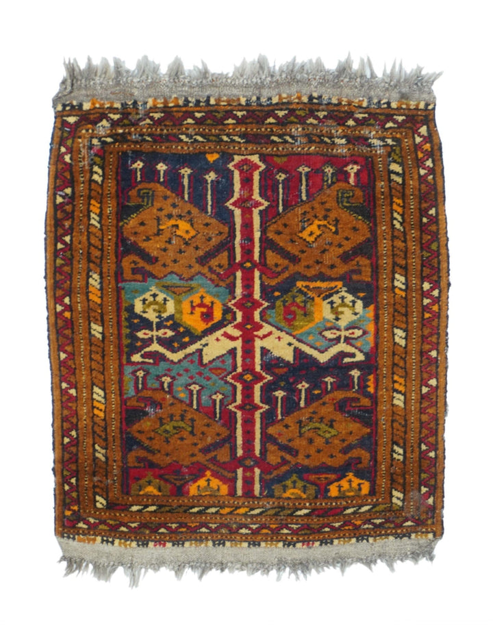 Vintage Afghan Rug 1'9'' x 2'1''