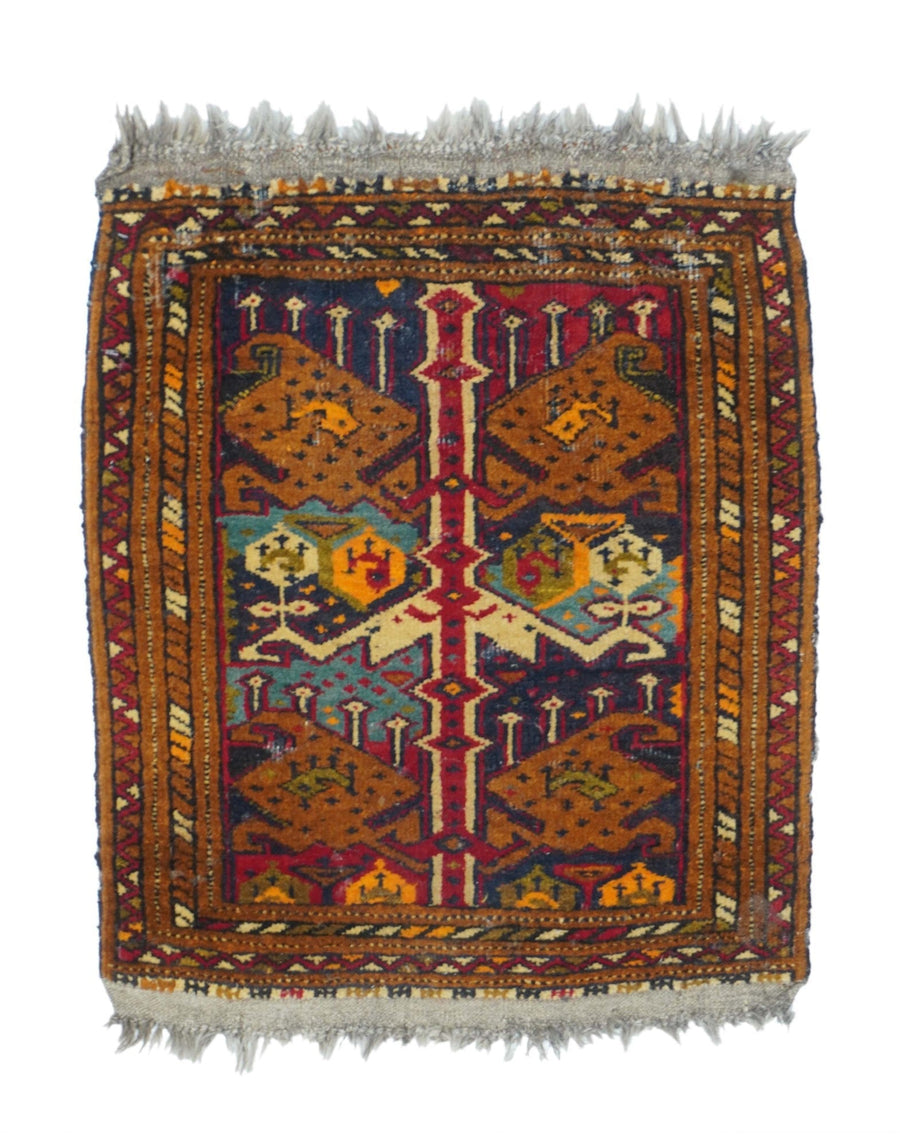 Vintage Afghan Rug 1'9'' x 2'1''