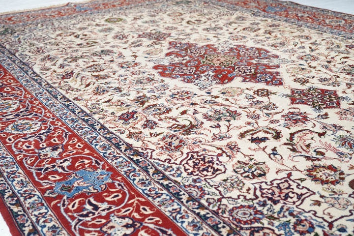 Antique Isfahan Rug 6'7'' x 9'8''