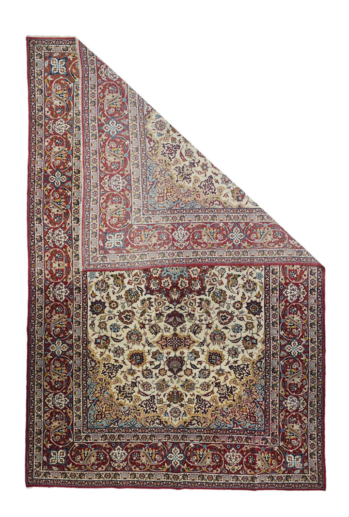 Antique Isfahan Rug 6'8'' x 10'9''