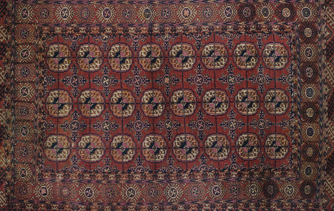 Antique Turkmen Rug 3'8'' x 5'10''