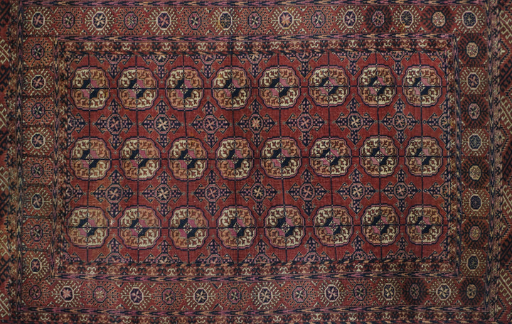 Antique Turkmen Rug 3'8'' x 5'10''