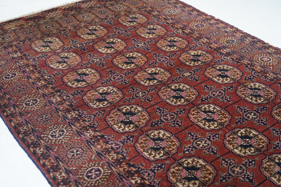 Antique Turkmen Rug 3'8'' x 5'10''