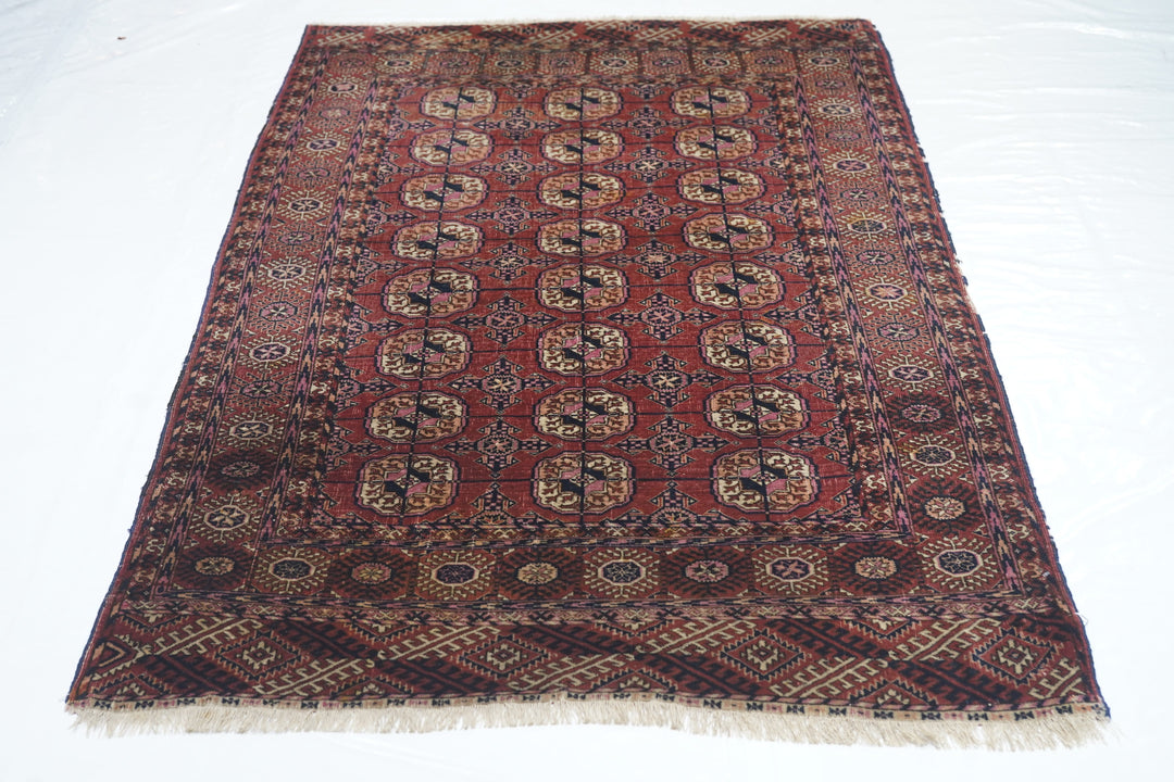 Antique Turkmen Rug 3'8'' x 5'10''