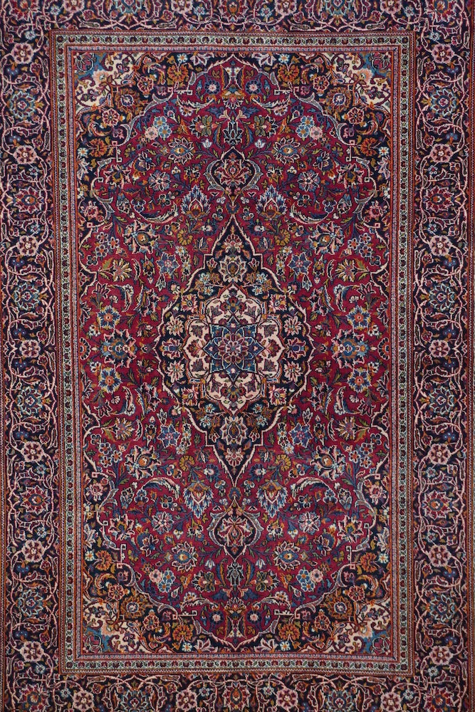 Vintage  Kashan Rug 4'4'' x 6'8''