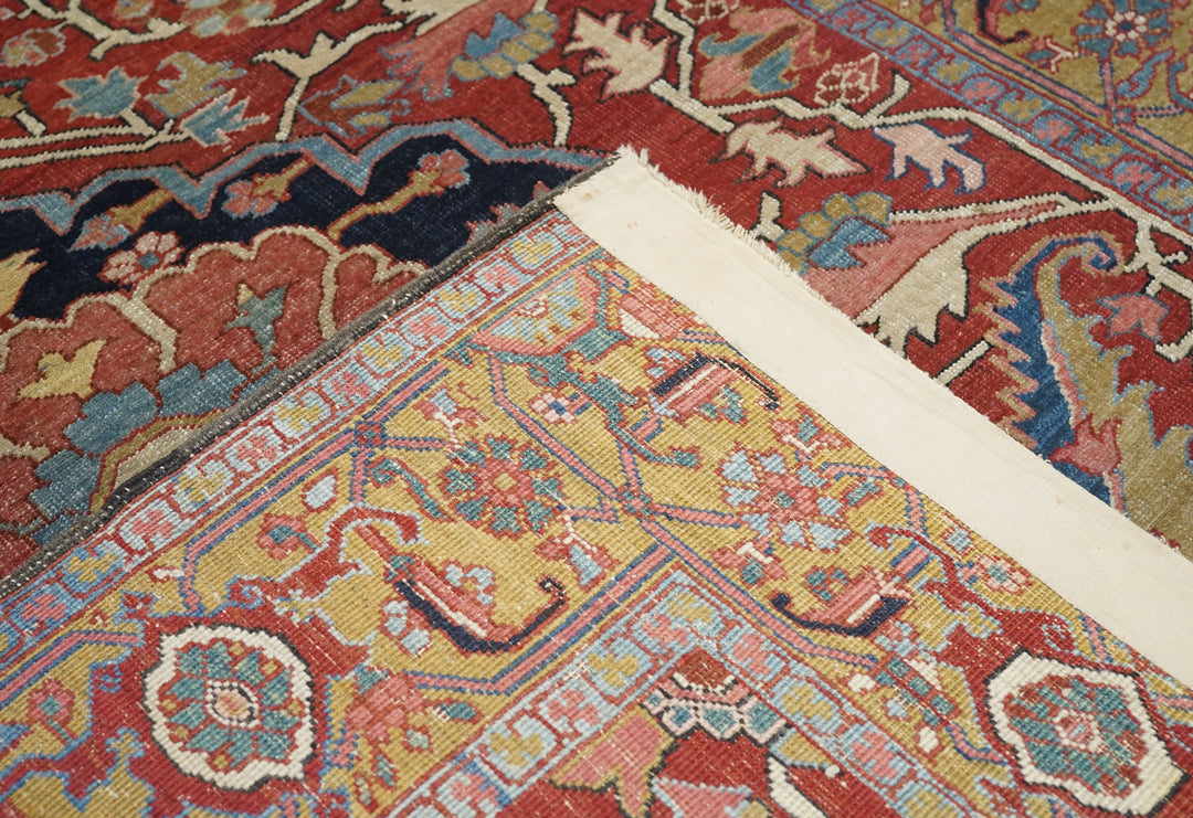 Antique Heriz Rug 5'2'' x 6'10''