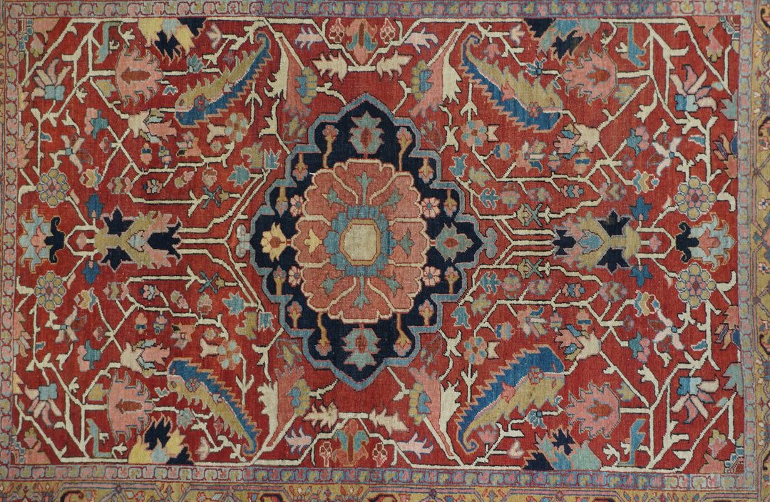 Antique Heriz Rug 5'2'' x 6'10''