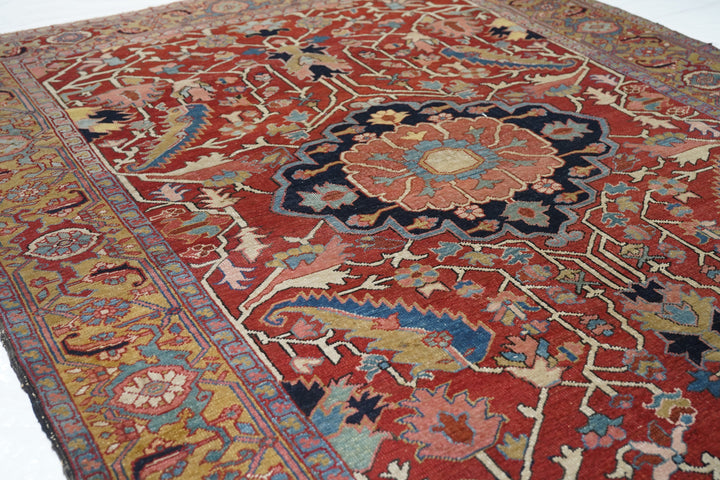 Antique Heriz Rug 5'2'' x 6'10''