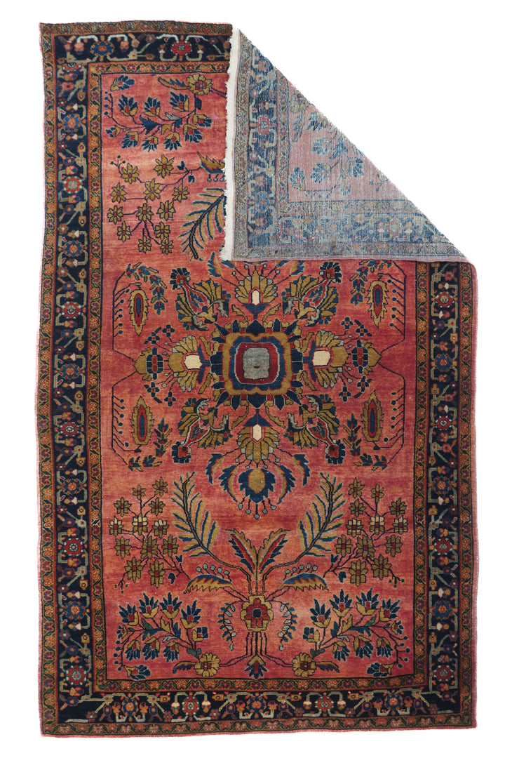 Fine Antique Mohajeran Sarouk Rug 4'3'' x 6'9''