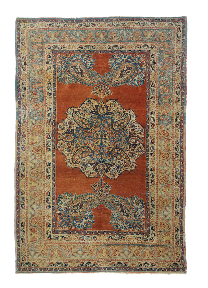 Antique Tabriz Rug 4' x 5'11''