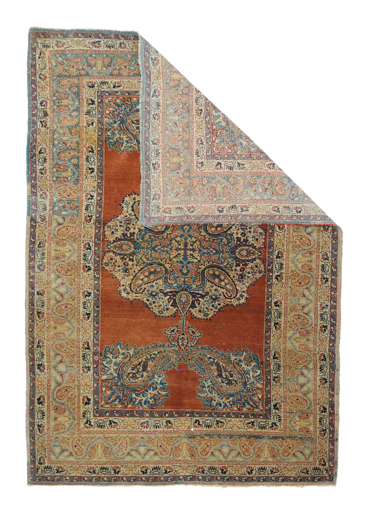 Antique Tabriz Rug 4'0" x 5'11''