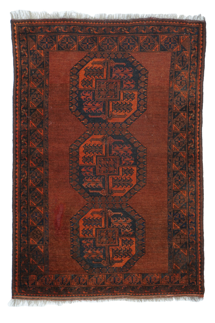 Vintage Afgan Wool Rug 3'9'' x 5'5''